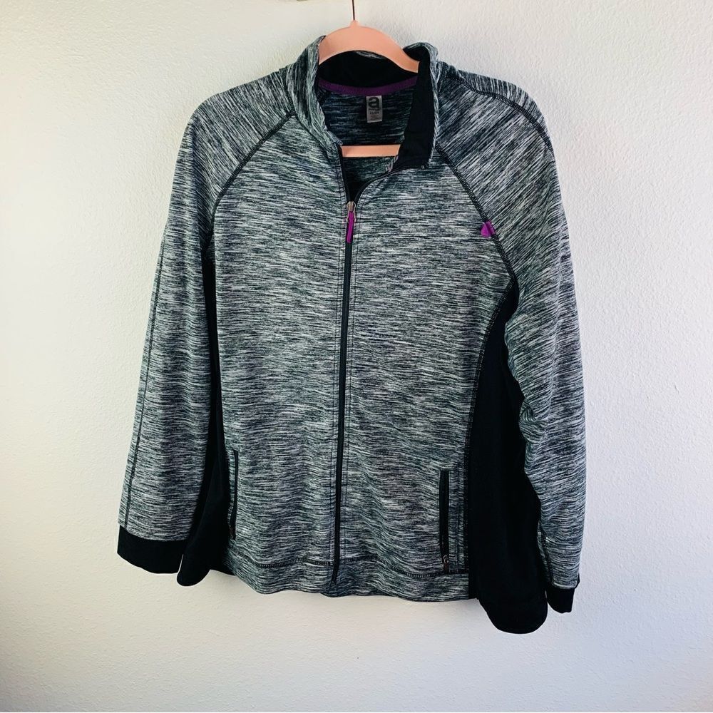 Avenue‎ Black Heathered Active Jacket